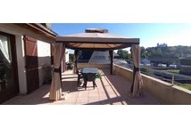 Gartenpavillon mit Moskitonetz und Vorhängen Valencia 3 x 4 m creme Garden Point