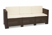 3-Sitzer-Sofa aus Technorattan Colorado braun