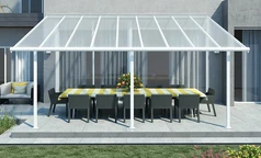 Terrassenüberdachung aus Sierra Palram Aluminium - Canopia 3 x 5,46 m weiß