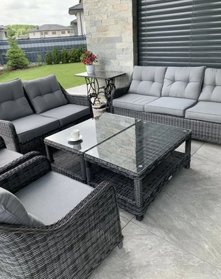 Toledo Coffee 7 Garden Point anthrazit luxus technorattan möbel